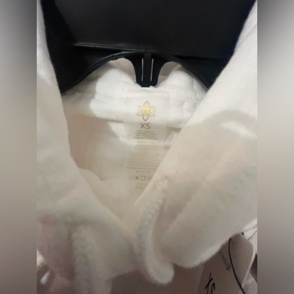 NWT HARMONY & BALANCE Oversized Cotton Washed Jacquard Hoodie Size XS - Picture 16 of 16